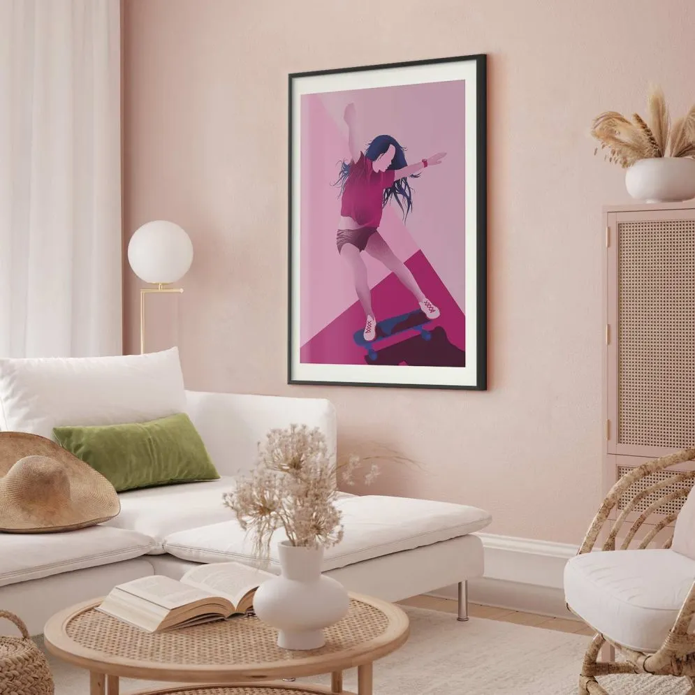 Plakat Powerslide 29,7x42 cm z ramą czarną z marginesem | MIRAT.