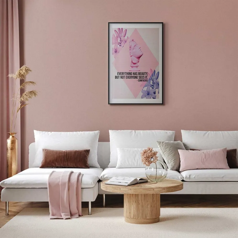 Plakat Konfucjusz o Pięknie 40x60 cm z ramą czarną z marginesem | MIRAT.
