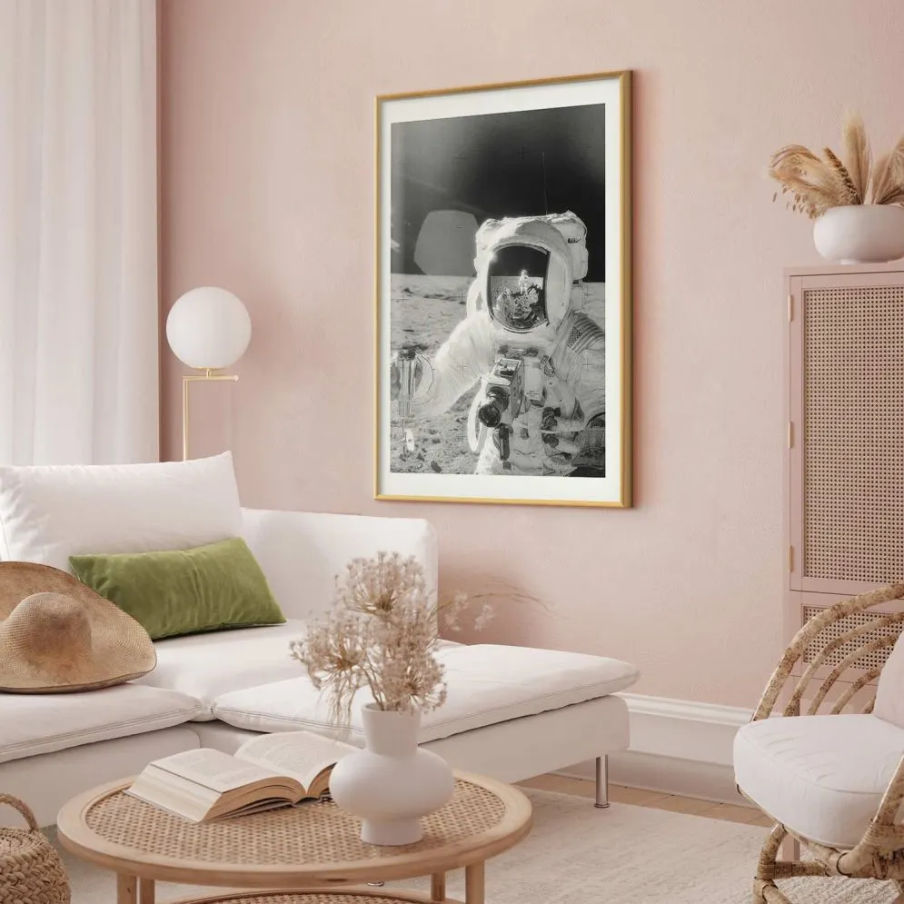 Plakat Zawód kosmonauta 40x60 cm z ramą złotą z marginesem | MIRAT.