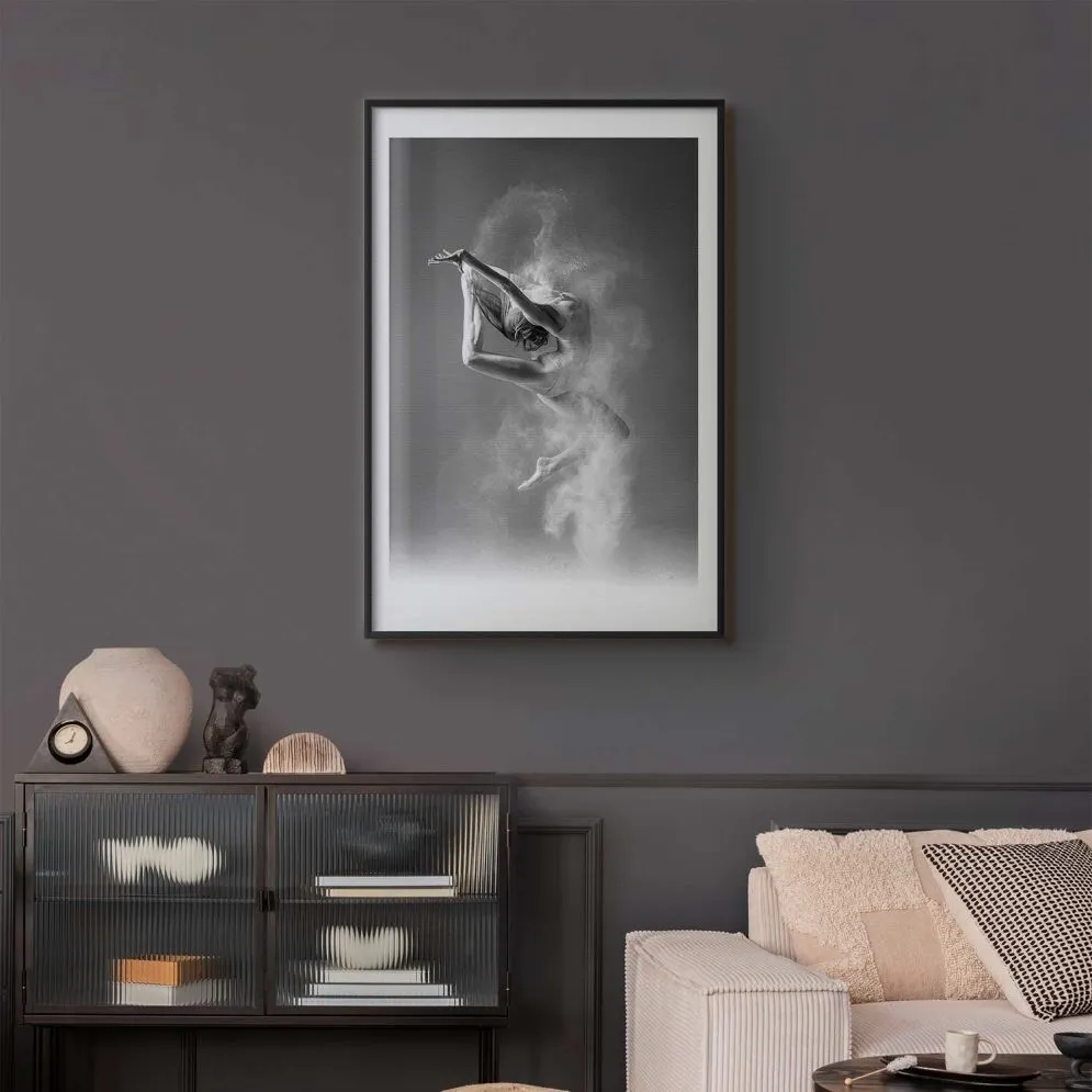 Plakat Baletnica 29,7x42 cm z ramą czarną z marginesem | MIRAT.