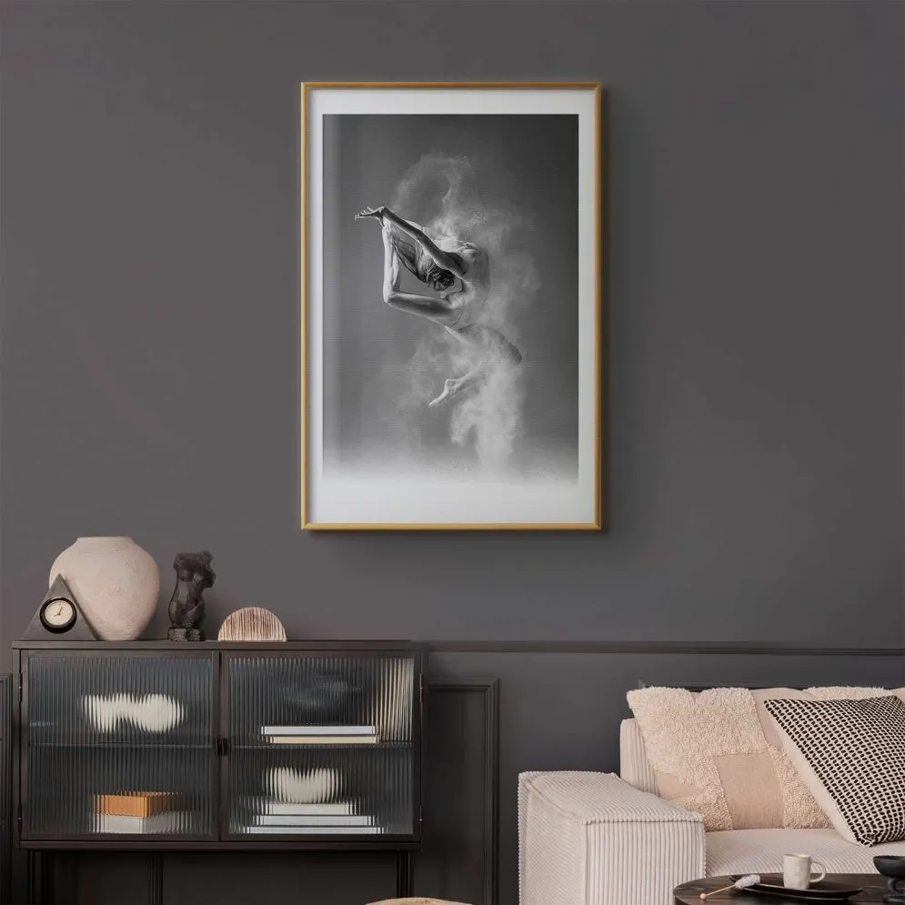 Plakat Baletnica 40x60 cm z ramą złotą z marginesem | MIRAT.