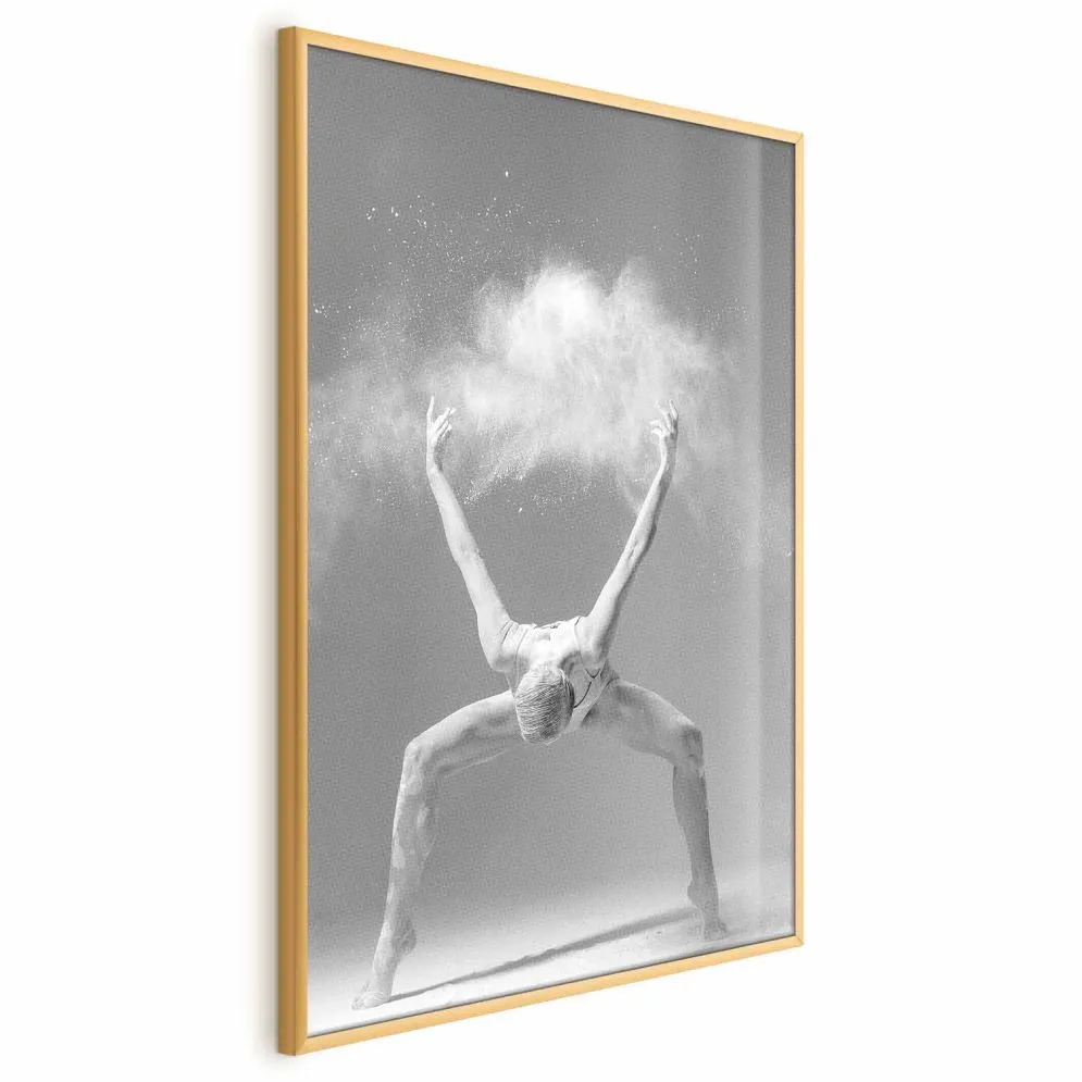 Plakat Niesamowita poza 40x60 cm z ramą złotą bez marginesu | MIRAT.
