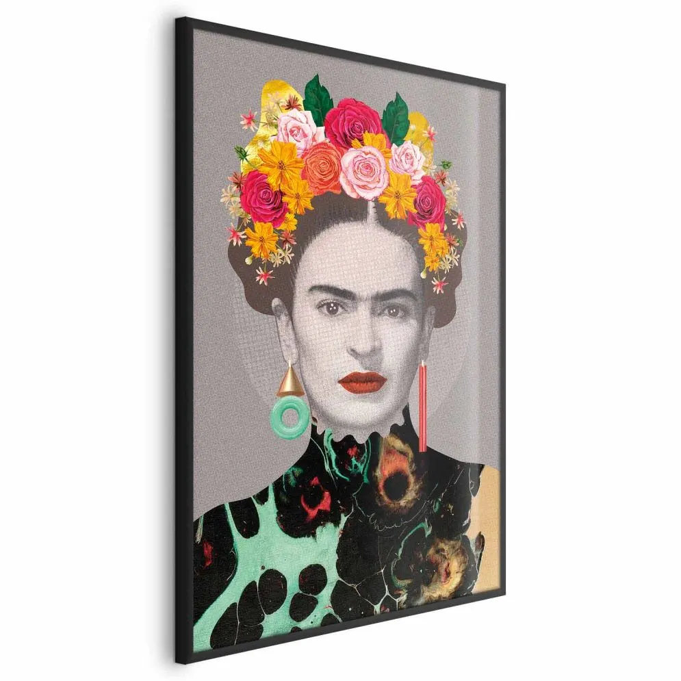 Plakat Majestatyczna Frida 29,7x42 cm z ramą czarną bez marginesu | MIRAT.