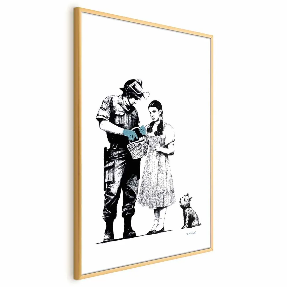 Plakat Dorotka 21x30 cm z ramą złotą bez marginesu | MIRAT.