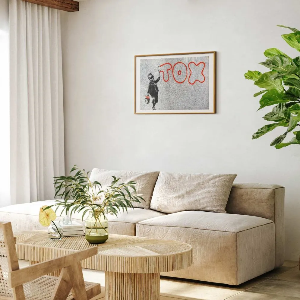 Plakat Toksyczny 90x60 cm z ramą złotą z marginesem | MIRAT.