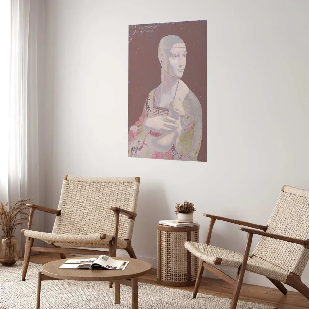 Plakat Pastelowa dama 60x90 cm bez ramy bez marginesu | MIRAT.