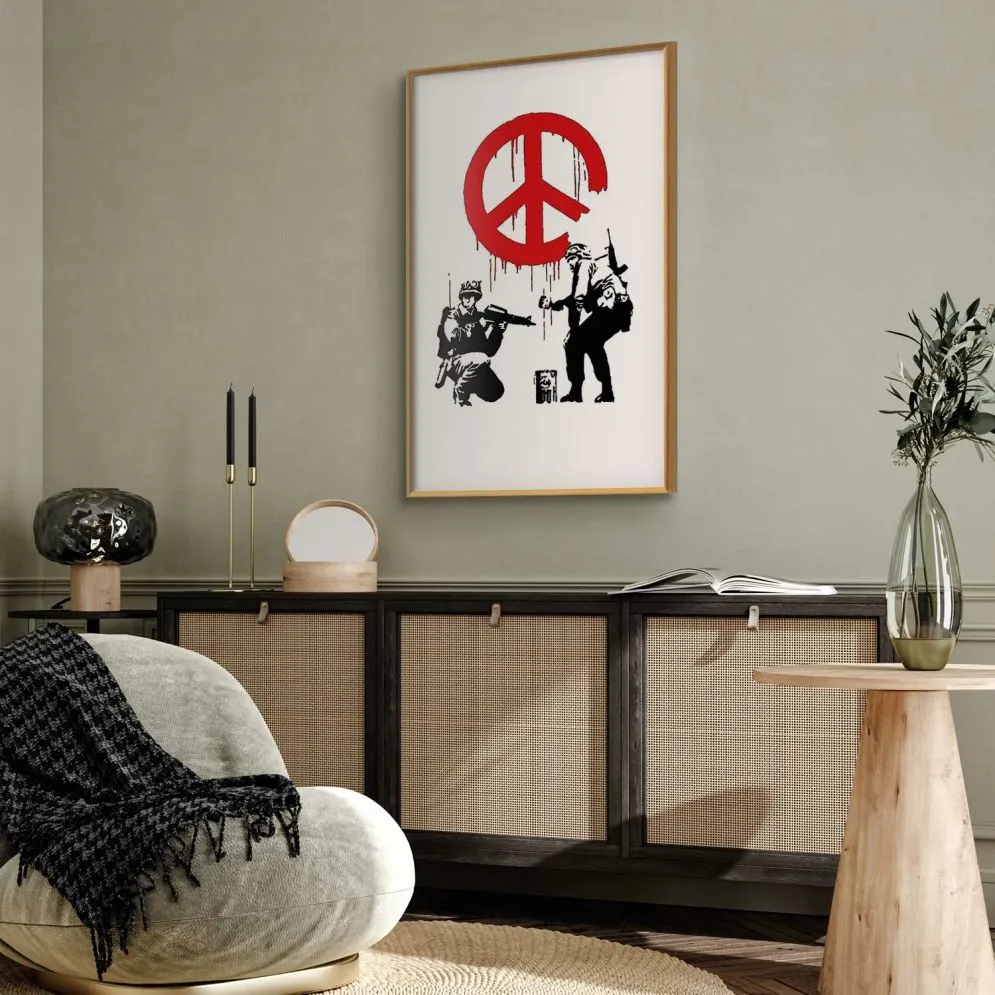 Plakat Soldiers 40x60 cm z ramą złotą bez marginesu | MIRAT.