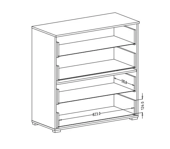 Komoda BETA 4S 91cm dąb muavella/czarna loftowa I sklep meblowy MIRAT. styl LOFT