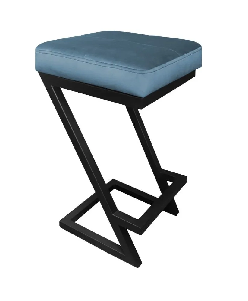 Hoker ZAZU VELVET ciemnoniebieski barowy | MIRAT. w stylu LOFT kolekcja