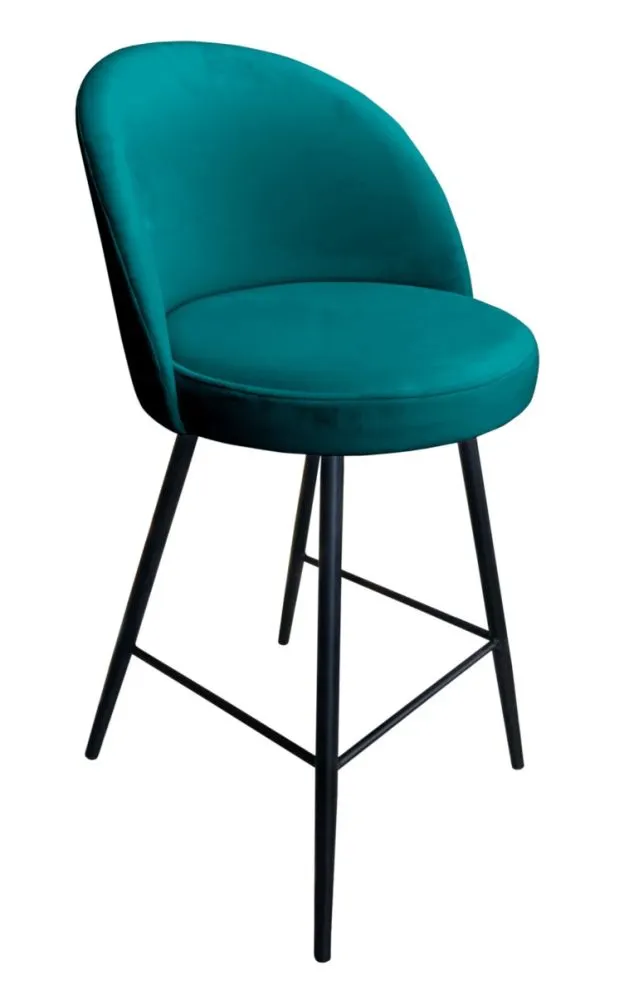 Hoker TANEW VELVET morski na metalowych nogach | MIRAT. w stylu GLAMOUR, LOFT kolekcja