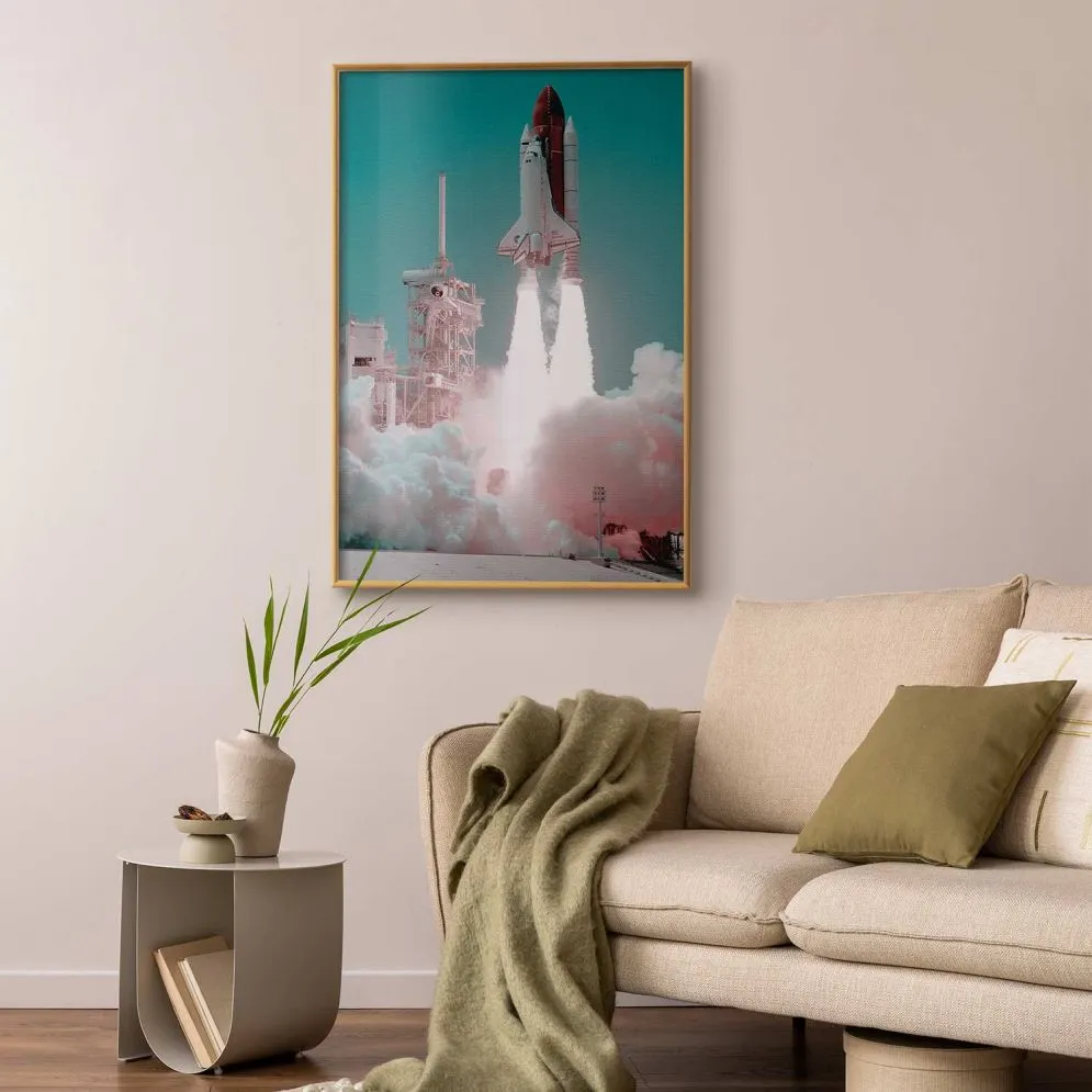 Plakat Nowa era 29,7x42 cm z ramą złotą bez marginesu | MIRAT.