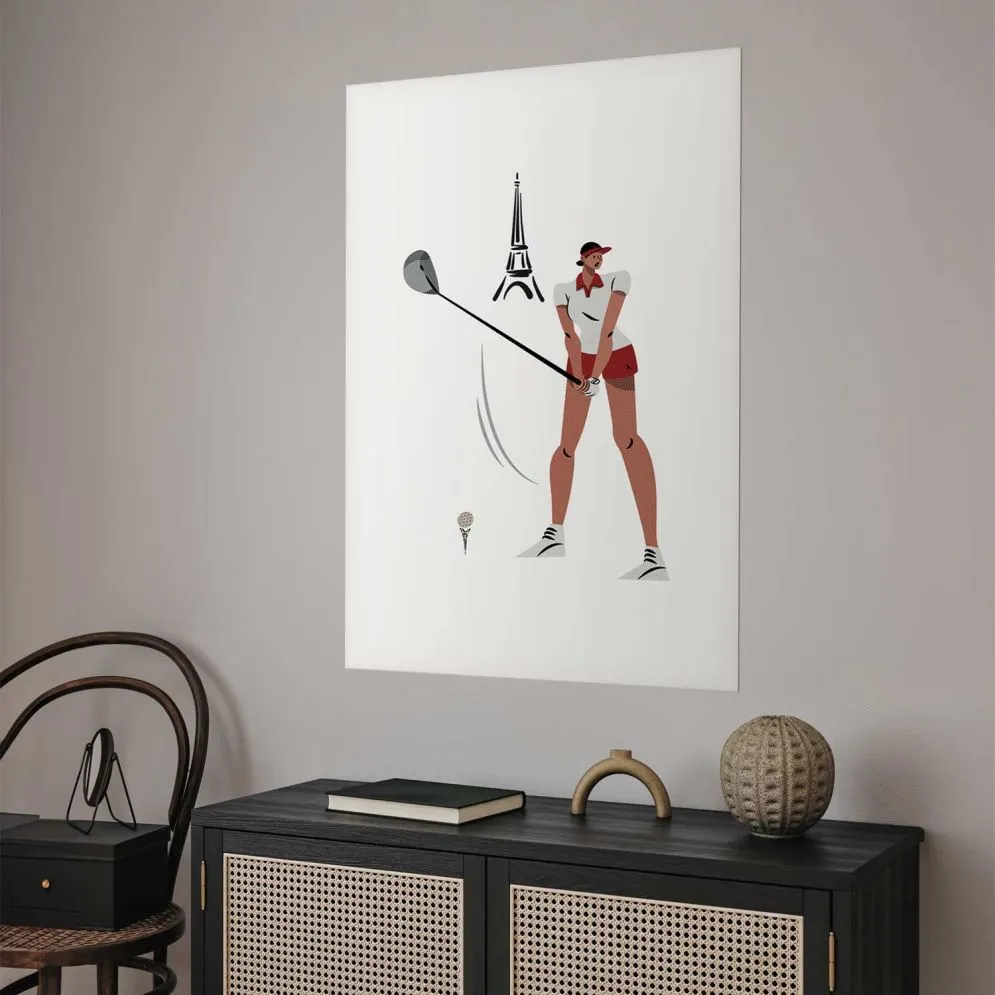 Plakat Francuska golfistka 29,7x42 cm bez ramy z marginesem | MIRAT.