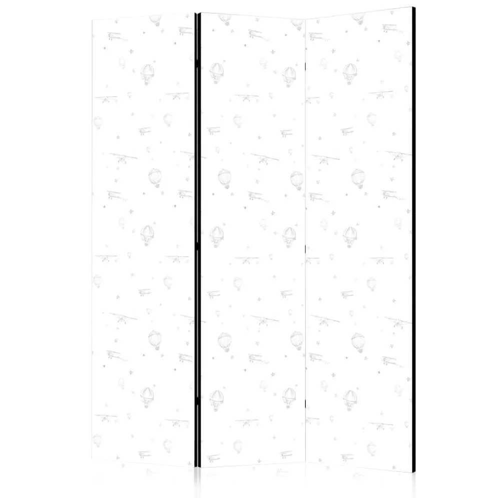 Parawan akustyczny Dla dzieci 135x172 cm 3-częściowy czarny | MIRAT.