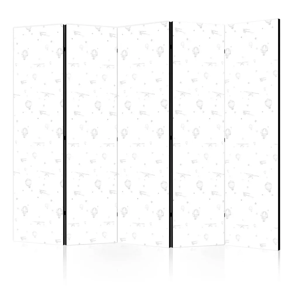 Parawan akustyczny Dla dzieci 225x172 cm 5-częściowy czarny | MIRAT.
