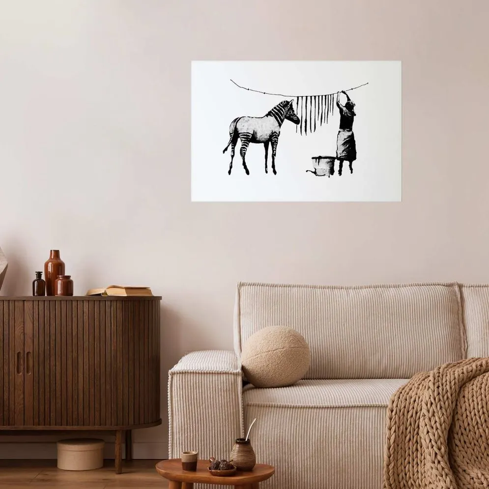 Plakat Banksy: Pranie 42x29,7 cm bez ramy z marginesem | MIRAT.
