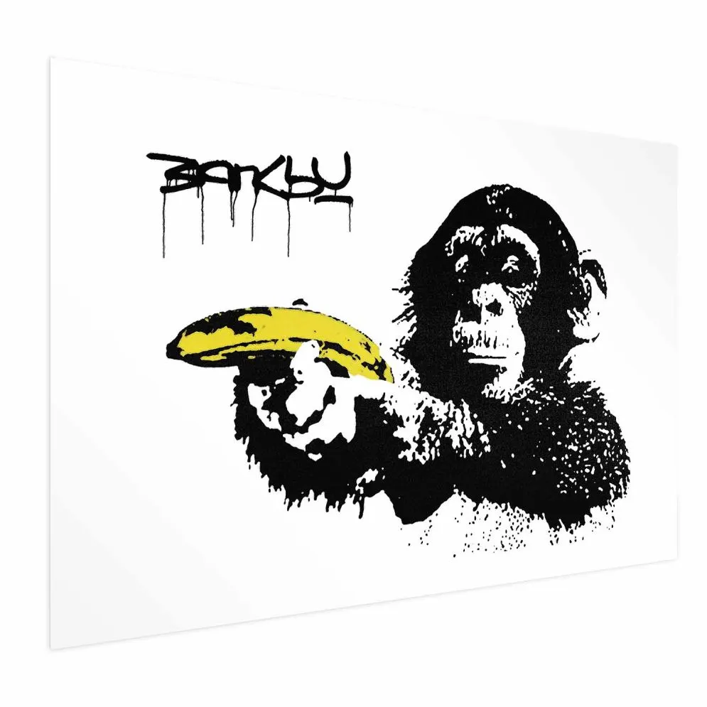 Plakat Banksy: Małpa 90x60 cm bez ramy bez marginesu | MIRAT.