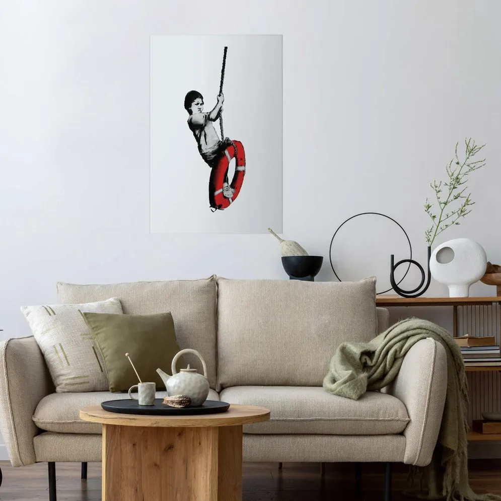 Plakat Banksy: Chłopiec 29,7x42cm bez ramy z marginesem | MIRAT.