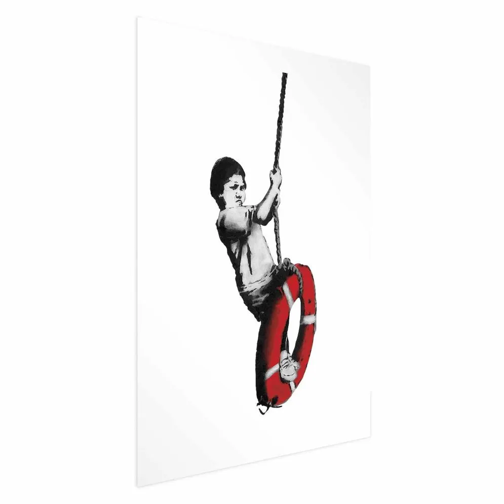 Plakat Banksy: Chłopiec 29,7x42cm bez ramy z marginesem | MIRAT.