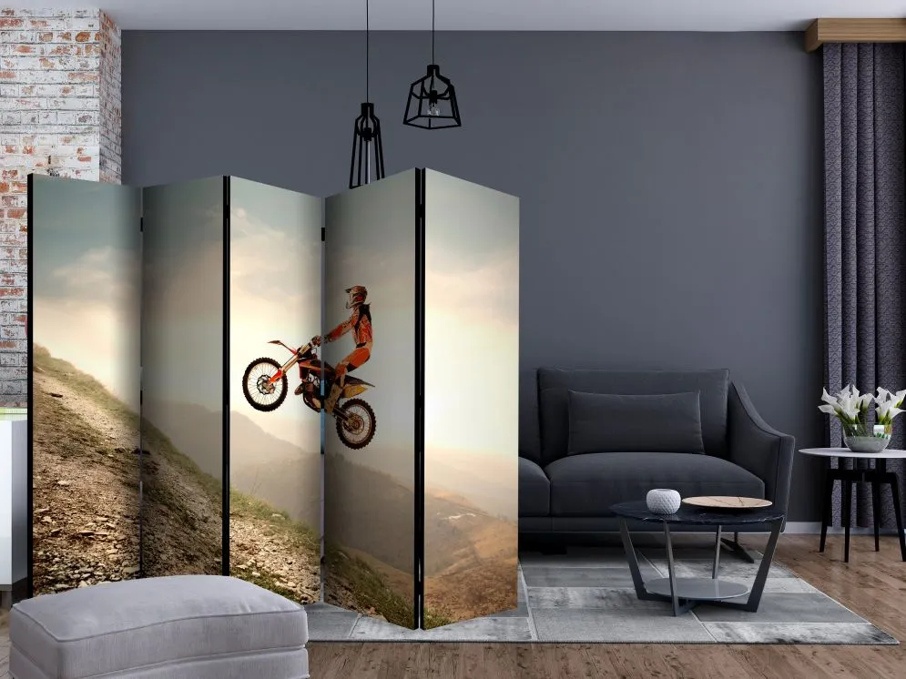 Parawan dwustronny Ludzie 225x172 cm 5-częściowy biały | MIRAT.
