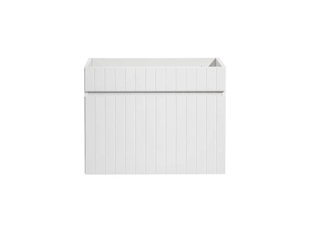 Szafka pod umywalkę ICONIC WHITE 60cm + SANTA FE OAK 81-01-A ryflowane fronty zestaw z blatem I sklep meblowy MIRAT. styl RYFLOWANY