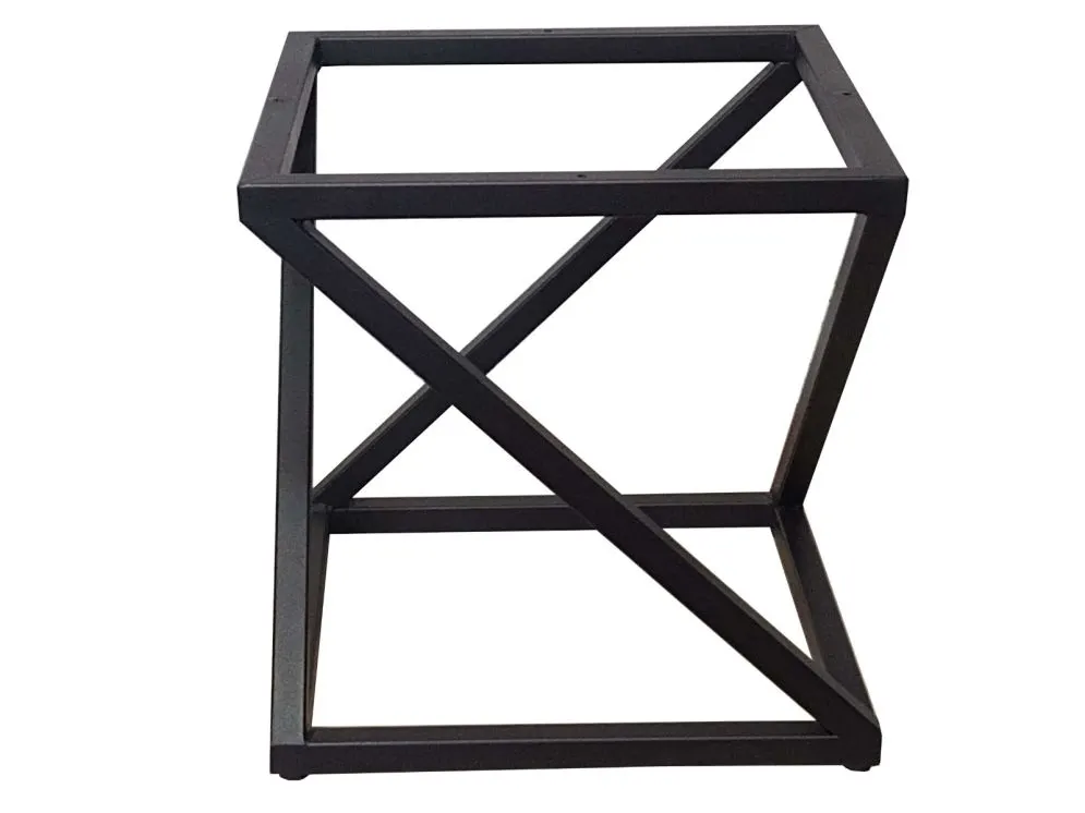 Pufa ZAZU 2 BL VELVET szara na metalowym stelażu | MIRAT. styl LOFT