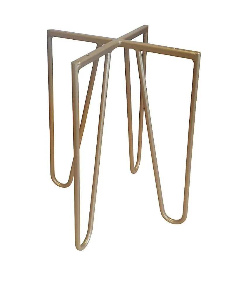 Taboret TORIN 2 BL VELVET szary na metalowych nogach | MIRAT.