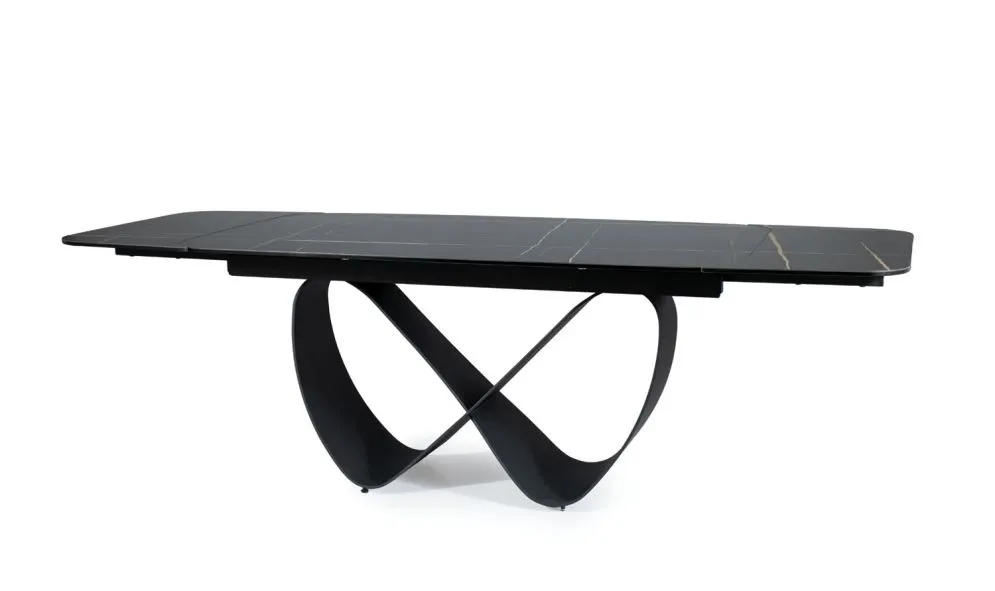 Stół INFINITY CERAMIC 160(240)x95 czarny I sklep meblowy MIRAT. styl GLAMOUR, LOFT