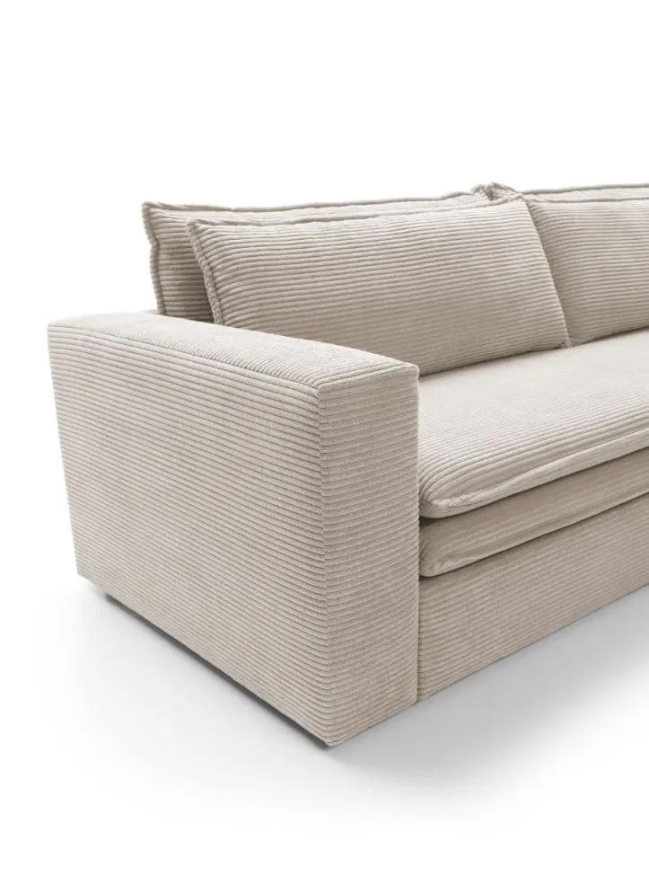 Sofa rozkładana LUNA jasna beżowa do salonu I sklep meblowy MIRAT.
