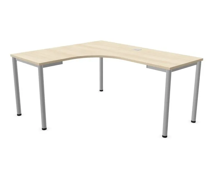 Biurko narożne EASY SPACE I-LEG LS 160x140cm akacjowe I sklep meblowy MIRAT.