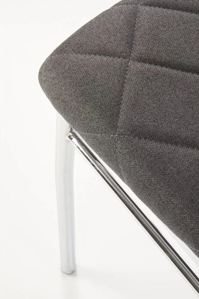 Krzesło K309 ciemno szare na chromowanych nogach | MIRAT. w stylu kolekcja