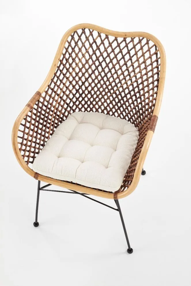 Krzesło K336 rattanowe z poduszką | MIRAT. w stylu LOFT, VINTAGE kolekcja