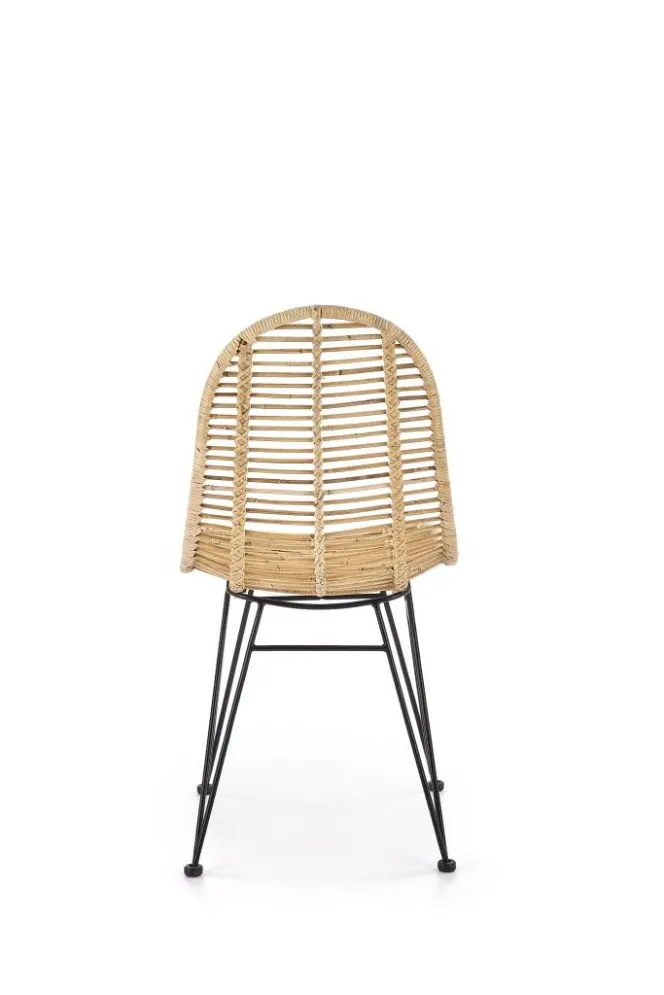 Krzesło K337 rattanowe z metalową podstawą | MIRAT. w stylu LOFT, VINTAGE kolekcja