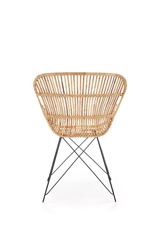 Krzesło K335 rattanowe ogrodowe z metalową podstawą | MIRAT. w stylu LOFT, VINTAGE kolekcja