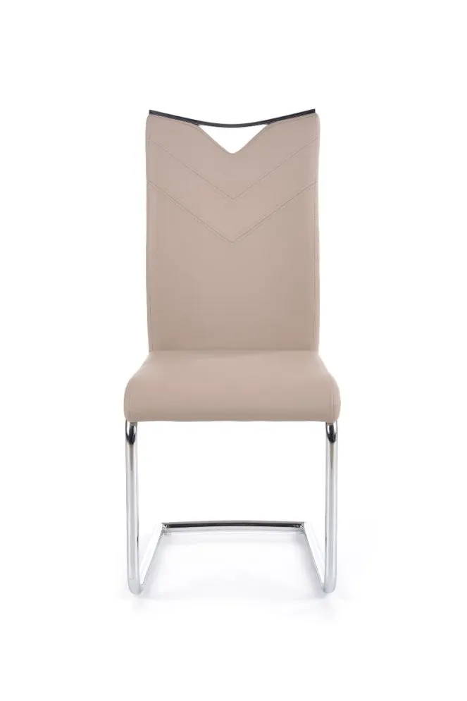 Krzesło K224 cappuccino na metalowych płozach | MIRAT.