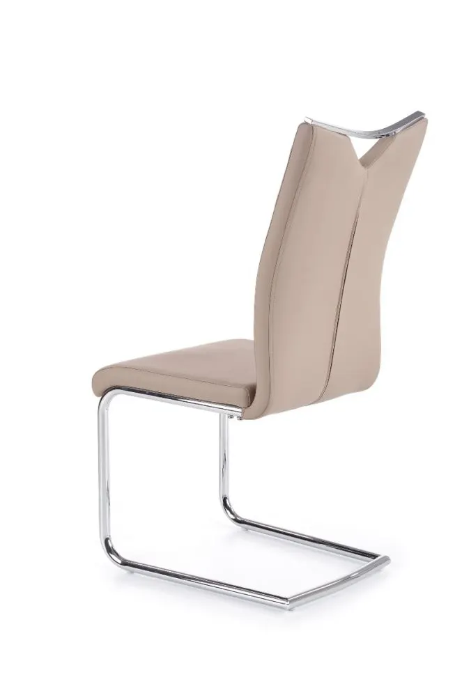 Krzesło K224 cappuccino na metalowych płozach | MIRAT.