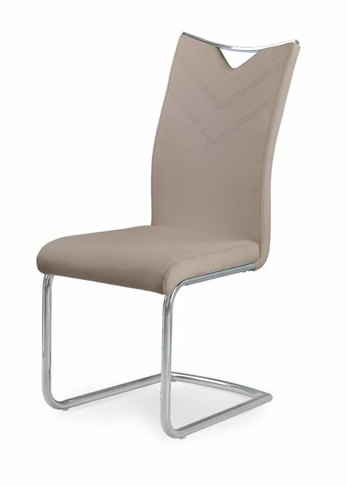 Krzesło K224 cappuccino na metalowych płozach | MIRAT.
