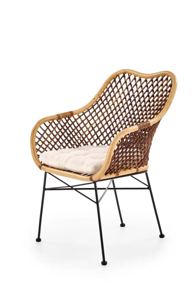 Krzesło K336 rattanowe z poduszką | MIRAT. w stylu LOFT, VINTAGE kolekcja