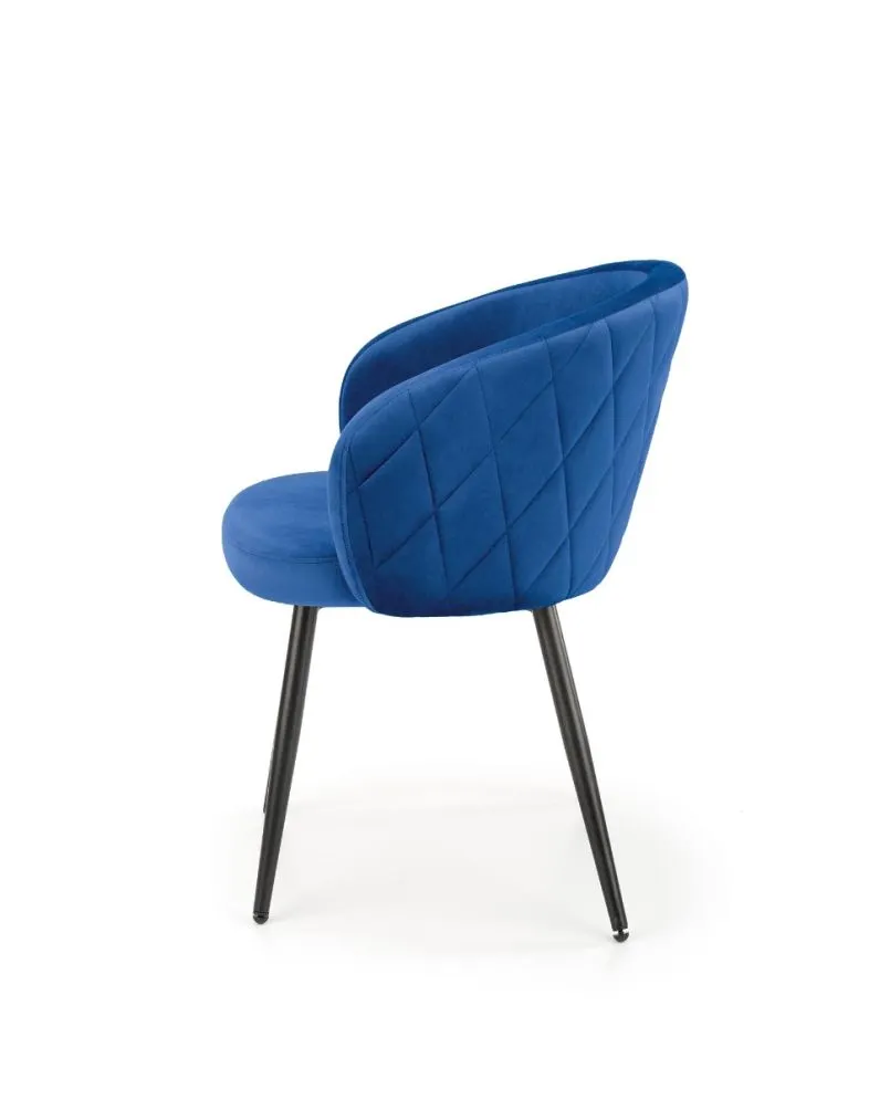 Krzesło K430 VELVET granatowe z przeszyciami | MIRAT. w stylu GLAMOUR, LOFT kolekcja