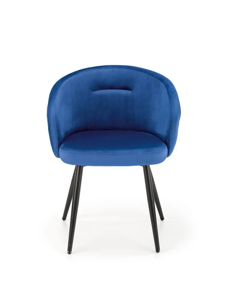 Krzesło K430 VELVET granatowe z przeszyciami | MIRAT. w stylu GLAMOUR, LOFT kolekcja
