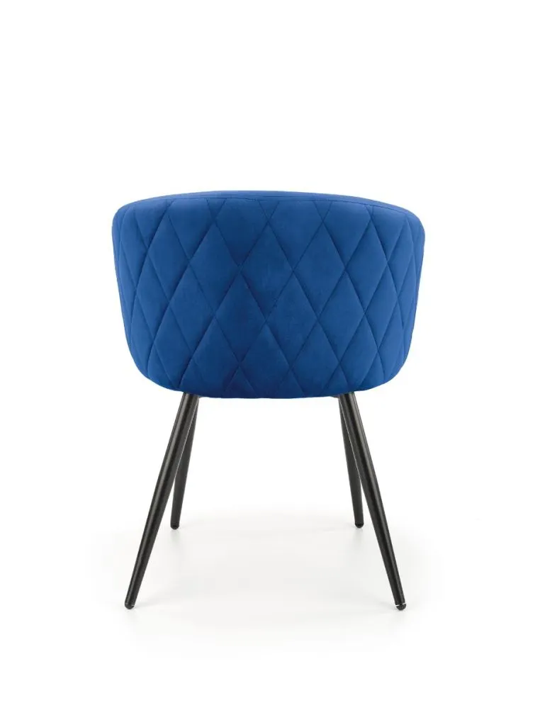 Krzesło K430 VELVET granatowe z przeszyciami | MIRAT. w stylu GLAMOUR, LOFT kolekcja