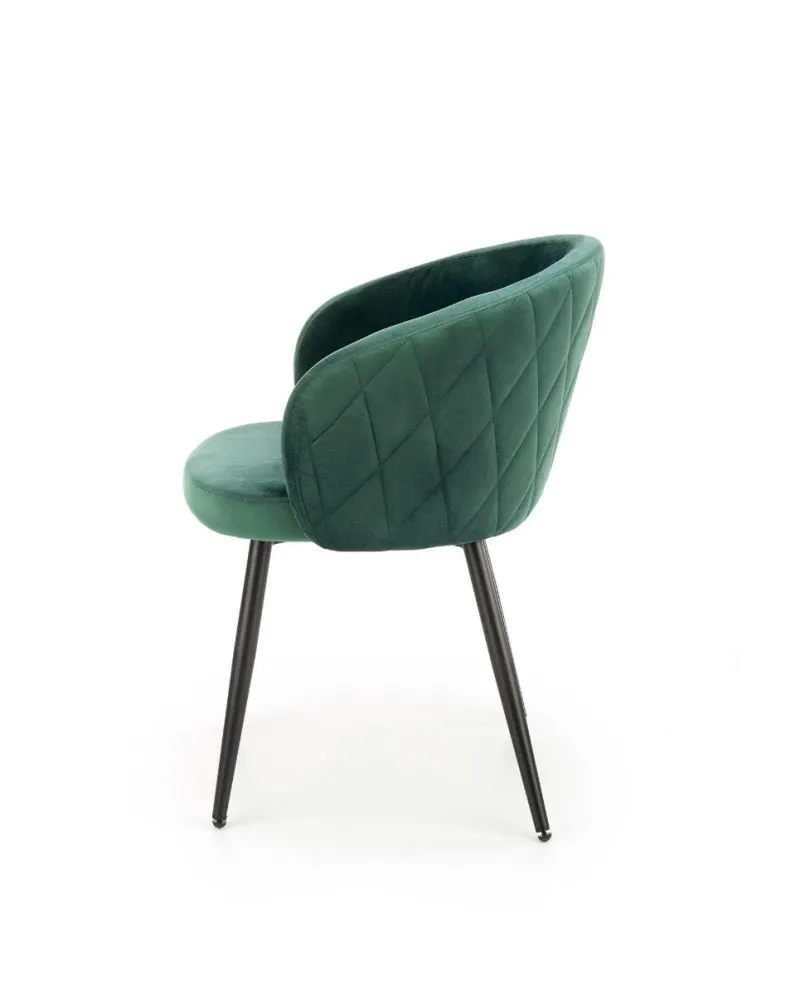 Krzesło K430 VELVET ciemnozielone tapicerowane aksamitem | MIRAT. styl GLAMOUR, LOFT