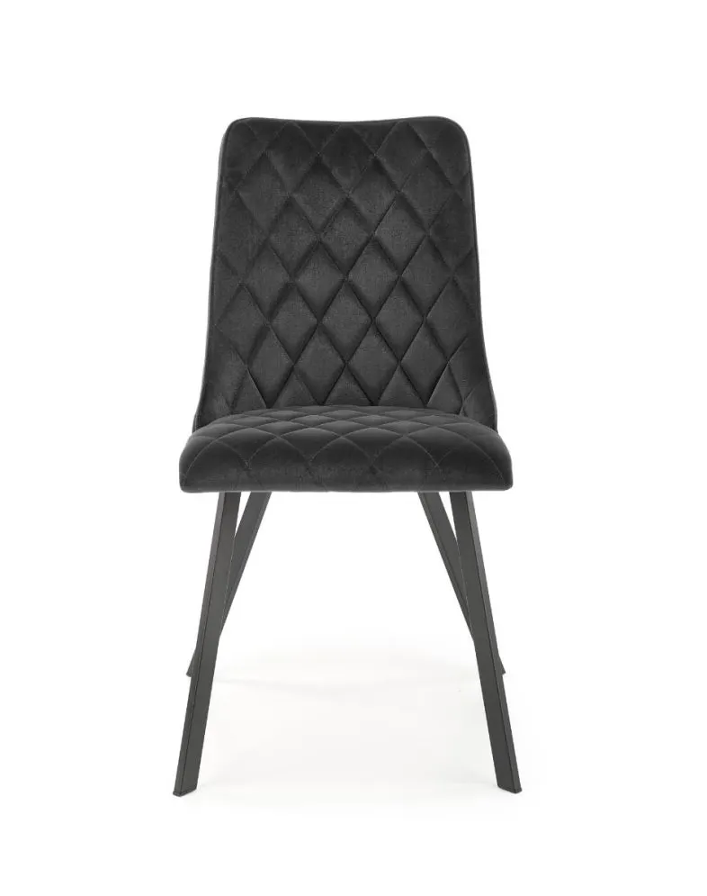 Krzesło tapicerowane K450 VELVET czarne welurowe nowoczesne | MIRAT. styl GLAMOUR, LOFT