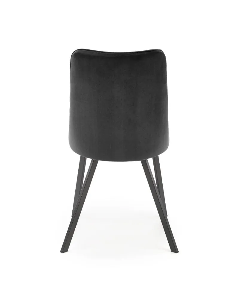 Krzesło tapicerowane K450 VELVET czarne welurowe nowoczesne | MIRAT. styl GLAMOUR, LOFT