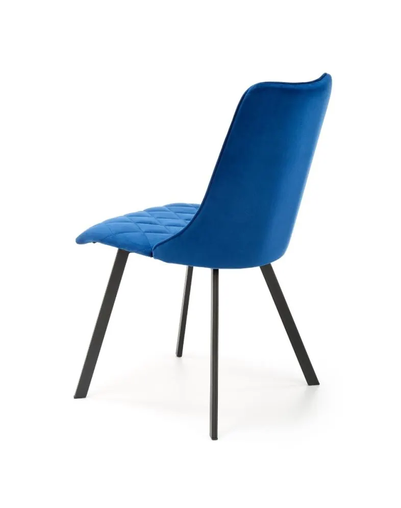 Krzesło K450 VELVET granatowe tapicerowane do salonu | MIRAT. w stylu GLAMOUR, LOFT kolekcja