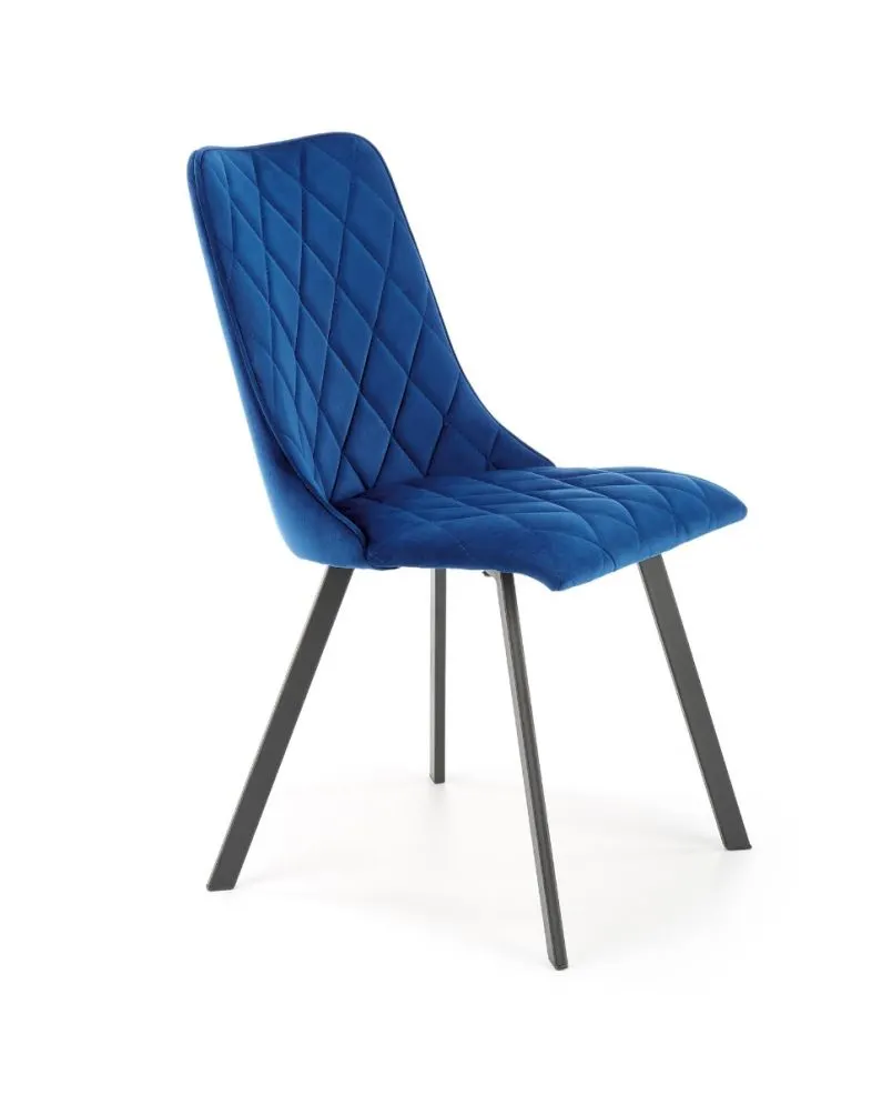 Krzesło K450 VELVET granatowe tapicerowane do salonu | MIRAT. w stylu GLAMOUR, LOFT kolekcja