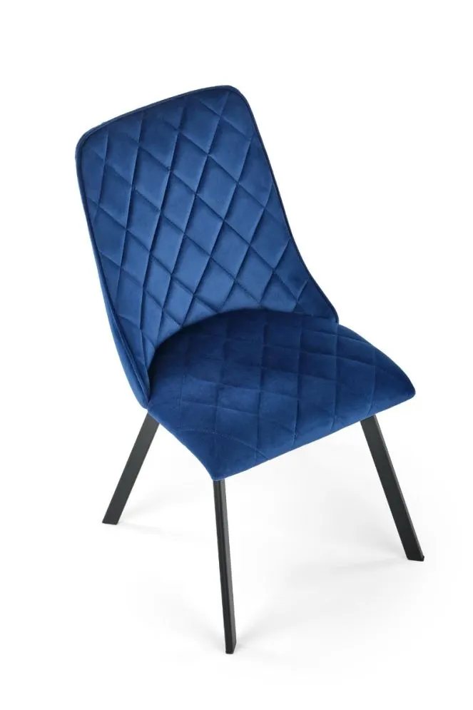 Krzesło K450 VELVET granatowe tapicerowane do salonu | MIRAT. w stylu GLAMOUR, LOFT kolekcja