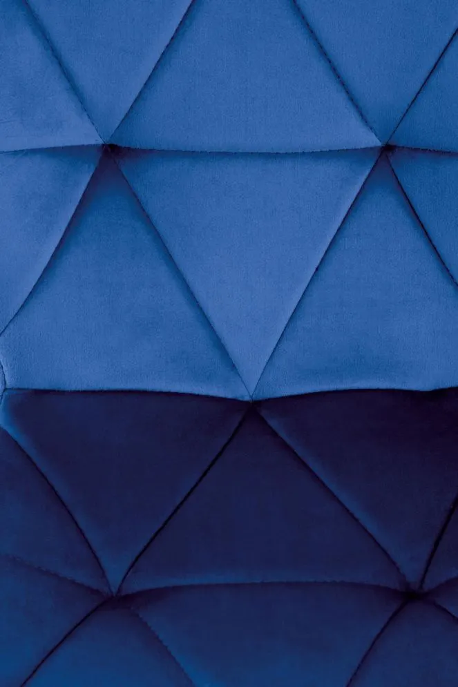 Krzesło tapicerowane K453 VELVET granatowe z przeszyciami do salonu | MIRAT. styl GLAMOUR, LOFT