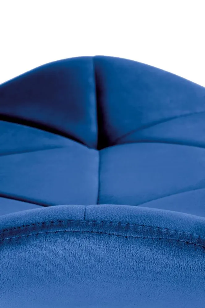 Krzesło tapicerowane K453 VELVET granatowe z przeszyciami do salonu | MIRAT. styl GLAMOUR, LOFT