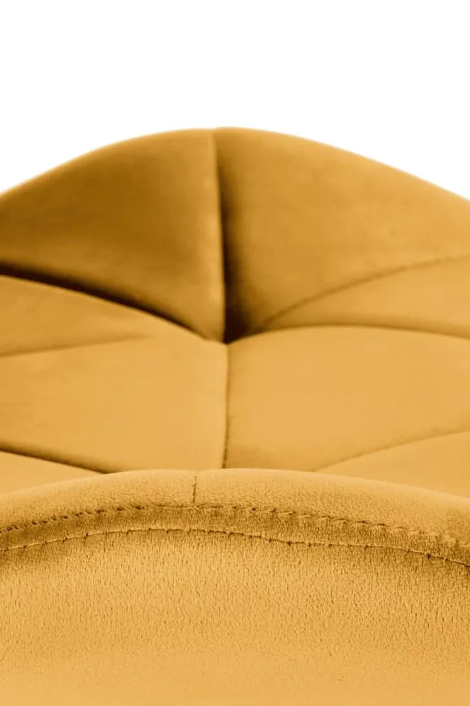 Krzesło tapicerowane K453 VELVET musztardowe welurowe | MIRAT. styl GLAMOUR, LOFT