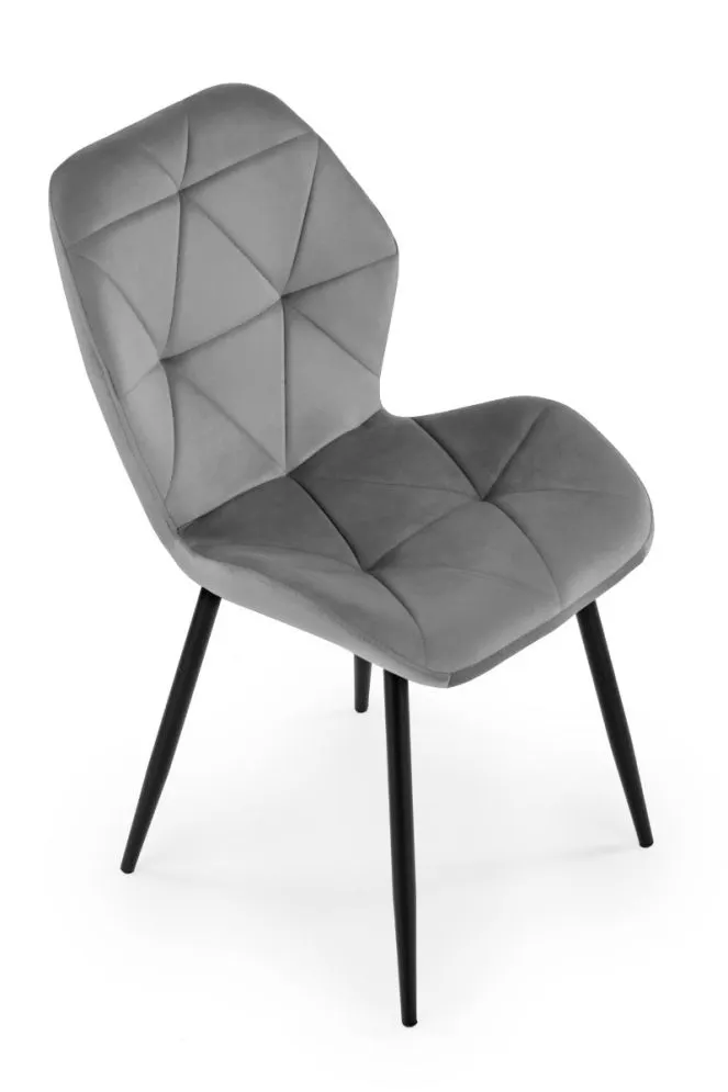 Krzesło K453 VELVET szare do jadalni i salonu w stylu glamour | MIRAT. w stylu GLAMOUR, LOFT kolekcja
